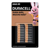 Pila Baterias Duracell Alcalina Aaa 40 Piezas 