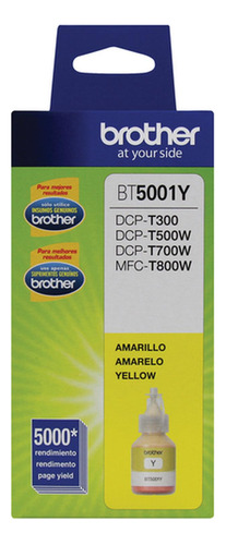 Botella De Tinta Amarillo Brother Bt5001y