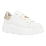 Tenis Para Mujer Westies Blanco Plata Wetartin