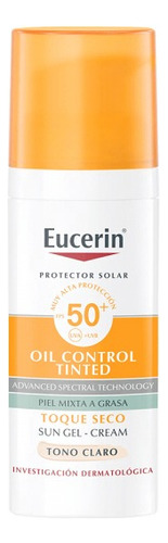 Eucerin Sun Fps50 Oil Control Claro Toque Seco Facial X50 Ml