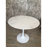 Mesa De Jantar Tulipa Saarinen  110cm - Granito Branco Extra