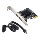 (b) Pci-e Para Alimentar Esata+placa De Expansão Usb 6g Plac