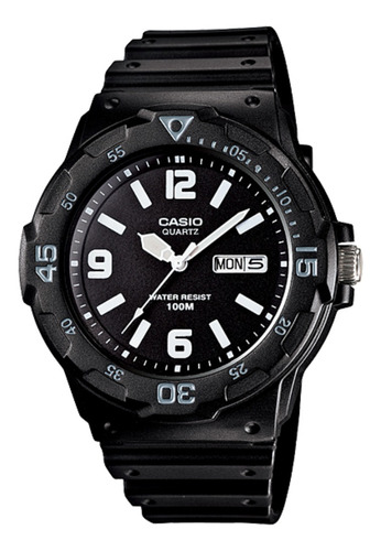 Reloj Pulsera Casio Mrw-200 Con Correa De Resina Color Negro