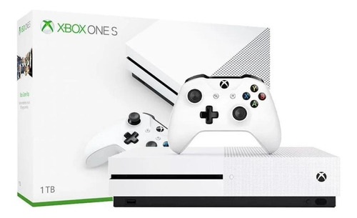 Video Game Xbox One S 1tb Standard Cor Branco Console