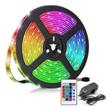 Cinta De Luz Led Multicolor Rgb 5 Metros Tira Led + Control