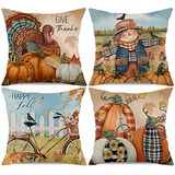 Fundas De Almohada De Decoración De Otoño Vintage De ...