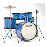 Bateria Infantil Premium Dx45j Kids C/ Prato Banco Baqueta Cor Azul