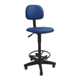 Cadeira Caixa Alta Secretaria Corino-azul