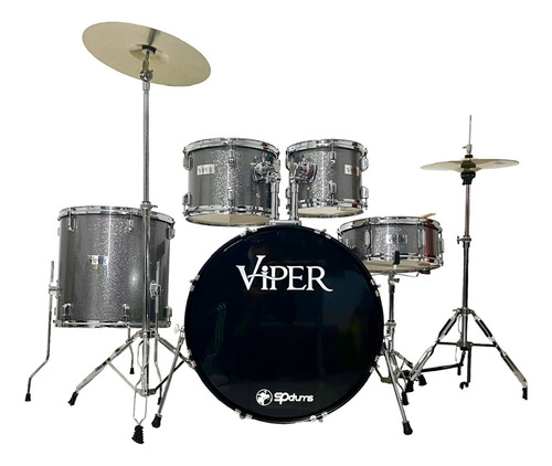 Bateria Acústica Profissional Completa X-pro Viper + Brindes