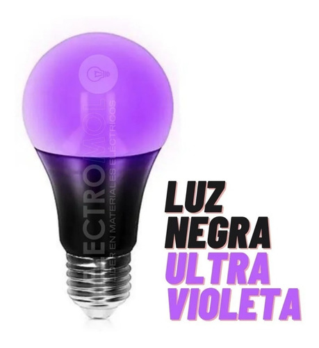 Lampara Led Luz Negra Ultravioleta 12w E27 Bar Fiestas