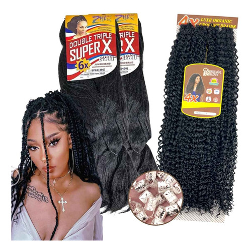  2 Super X 1 Crochet African Beauty Premium Gypsy Braids