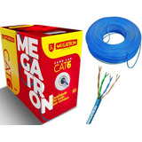 Cabo De Rede Cat6 Megatron Lan 100% Cobre Rolo 100 Metros
