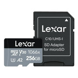 Tarjeta Micro Sd Lexar 1066x 256gb - Velocidad 160/120mb/s -