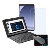 Capa C/ Teclado P/ Tablet Samsung Galaxy A9 Tela 8.7 + Mouse