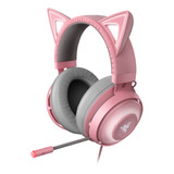 Audífonos Over-ear Razer Kraken Kitty Rz04-02980, Color Rosa Quartz.