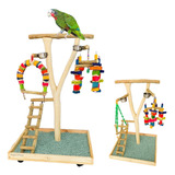 Percha Madera Pepe´s Toys Loros, Yacos Aves En General