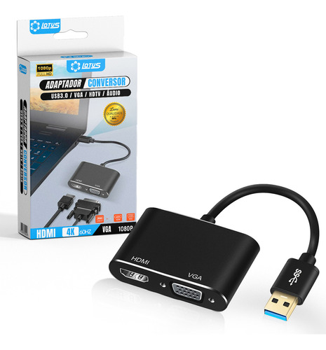 Lumi Usb 3.0 Para Hdmi/vga Conversor Adaptador Hd 1080p Computado