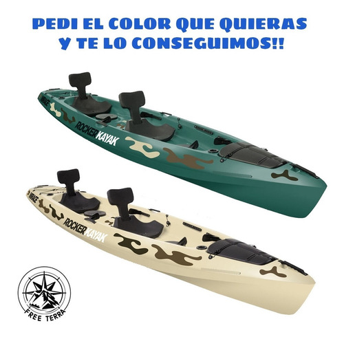 Kayak 2 O 3 Personas Rocker Mirage Camuflado Recreacion°