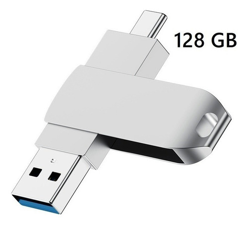 Pendrive Flash Drive 128 Gb 2 Em 1 Tipo-c+micro Usb 3.1