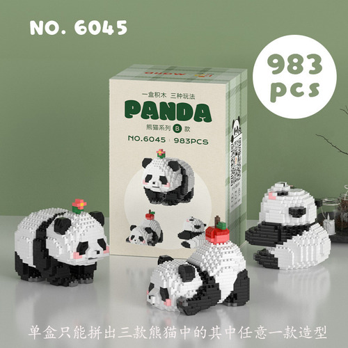 Montaje De Bloques De Construcción Del Panda Gigante Chino