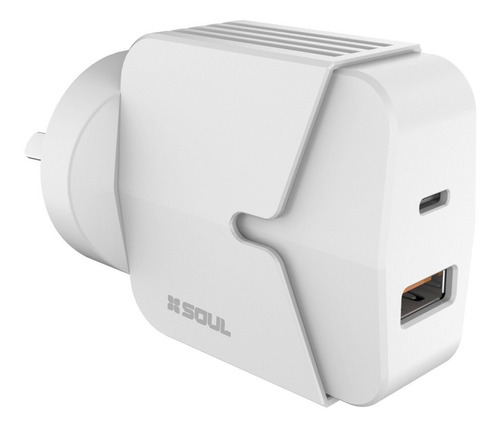 Cargador Pared Carga Rapida Soul 20w 2 Puertos Usb + Cable