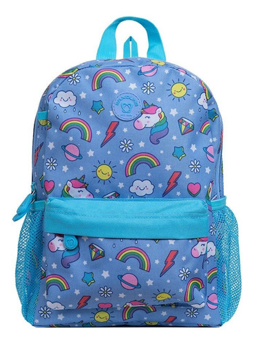 Mochila De Niños Playground Saxoline Color Turquesa Unicornio