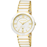 Relógio Feminino Cerâmica Safira Technos Elegance Dourado/p