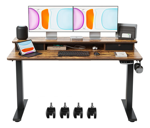 Banti Escritorio Eléctrico De Pie De 55 X 24 Pulgadas Con .