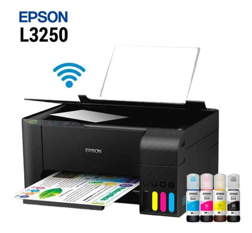 Impressora Multifuncional 3 Em 1 Ecotank L3250 Preta Epson C