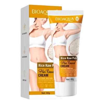 Crema Depiladora Corporal Bioaqua Rice Raw Pulp Removedora De Vello Con Extracto De Arroz, Hidratante, Suavizante Y Despigmentante, Para Piernas, Brazos Y Axilas 60g | MercadoLibre
