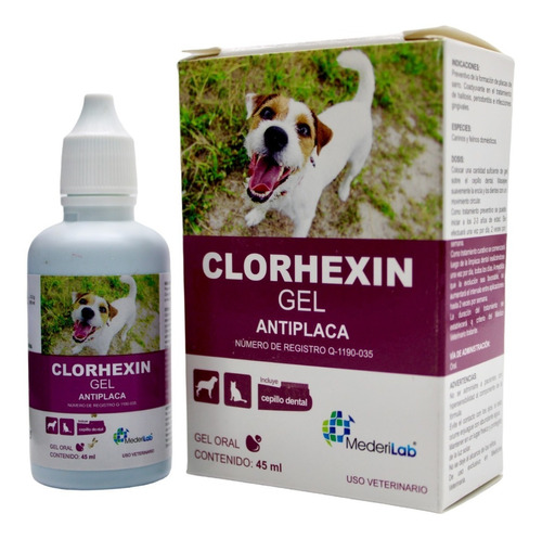 Clorhexin Gel Antiplaca Mederilab 45 Ml Perros Y Gatos