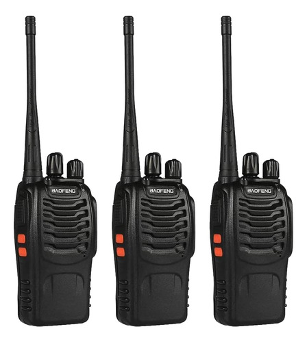 Baofeng Bf-888s - Paquete De 3 Walkie Talkie De Largo Alcanc