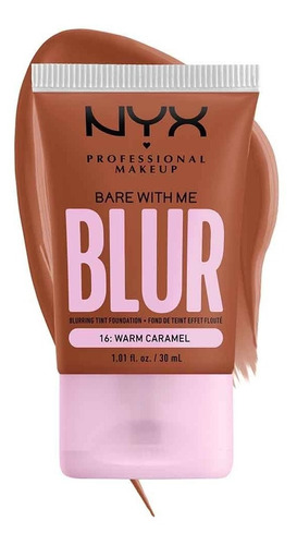 Base De Maquillaje Líquida Nyx Professional Makeup Bare With Me Bare With Me Blur Tint Bare With Me Blur Tint Warm Caramel Tono Café - 20.199cc 3.58g