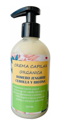 Crema Capilar De Crecimiento Romero Jengibre Y Cebolla.
