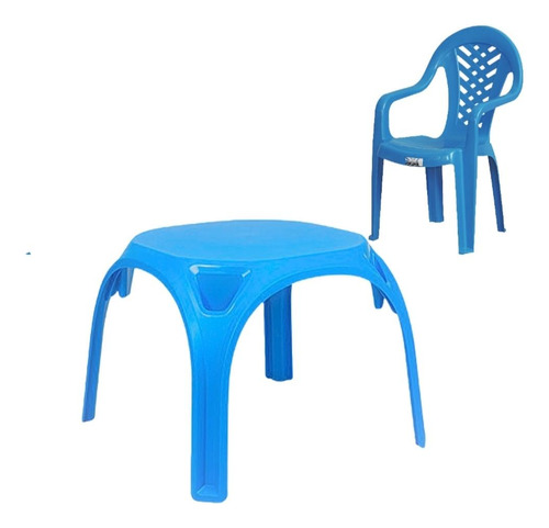 Conjunto Mesa E 1 Mini Cadeira Poltrona Infantil Reforçada