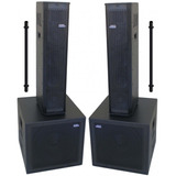 Kit Caixas Pa Ativo Profissional Subwoofer Coluna 2200w 