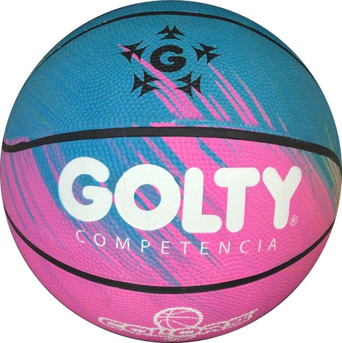 Balon De Baloncesto Golty Competencia Colors Caucho #7