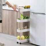 Mueble Estante Organizador Baño Cocina Con Ruedas 4 Niveles