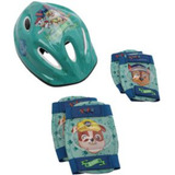 Casco Rodilleras Y Coderas Paw Patrol Azul Claro