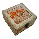 Caja Decorativa Madera Cerámica - Impecable!