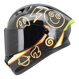 Casco Roda Course Negro Amarillo Neon Mica Humo Cerrado