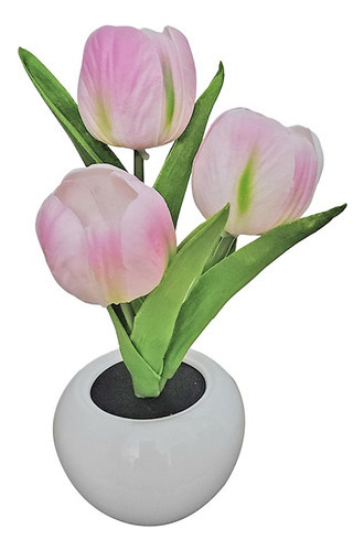 Lámpara De Mesa Con Forma De Tulipán Led Para Maceta