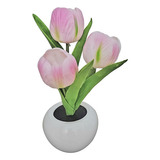 Lámpara De Mesa Con Forma De Tulipán Led Para Maceta