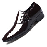 Zapatos Puntiagudos Brillantes For Hombre