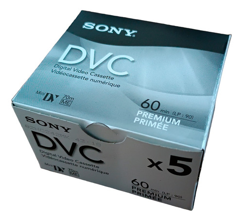 Caja De Cinta De Grabación Mini Dv Sony 63min / 5 Unidades