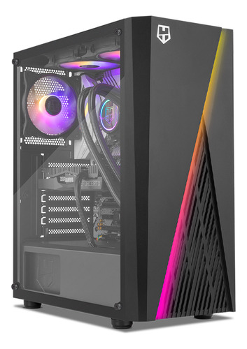 Gabinete Gamer Nox Hummer Frost Argb Mid-tower Black