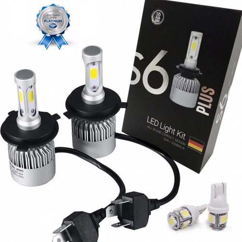 Led Cree S6 10ma Gen + T10 Silicona H1 H7 Hb3 9006 32000 Lm