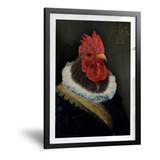 Cuadro Minimalista - Animales Vestidos Gallo Rojo - 42x60 Cm