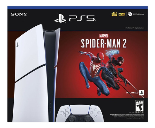 Playstation 5 Slim 1 Tb Digital Spider-man 2 Color Blanco