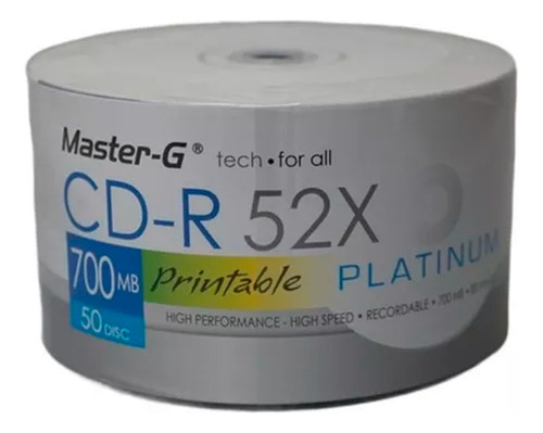 2 X Torta 50 Uni. Cd Imprimible Master-g 52x 700mb 80 Min